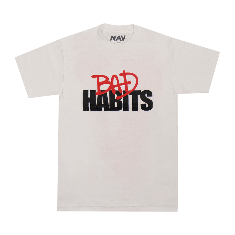 Vlone x Nav Bad Habits Drip Short-Sleeve T-Shirt "White"
