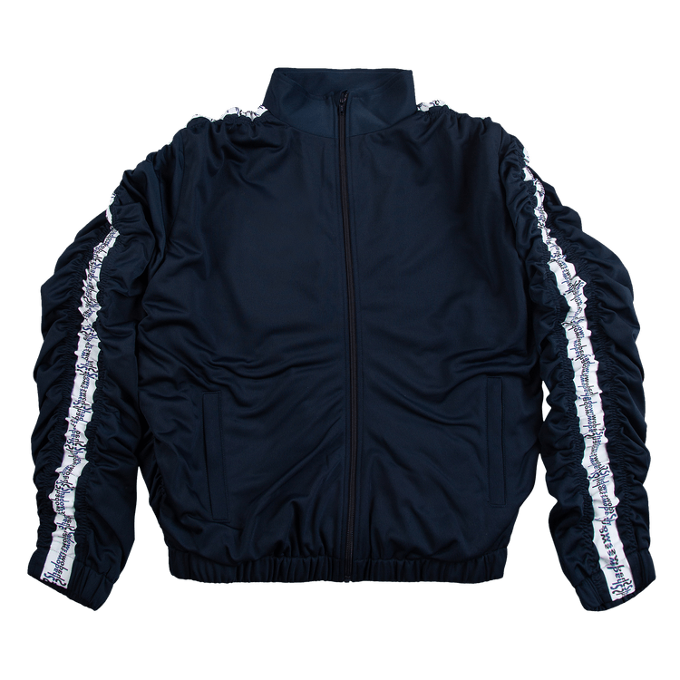 Martine Rose Stripe Ruched Track Jacket "Navy"