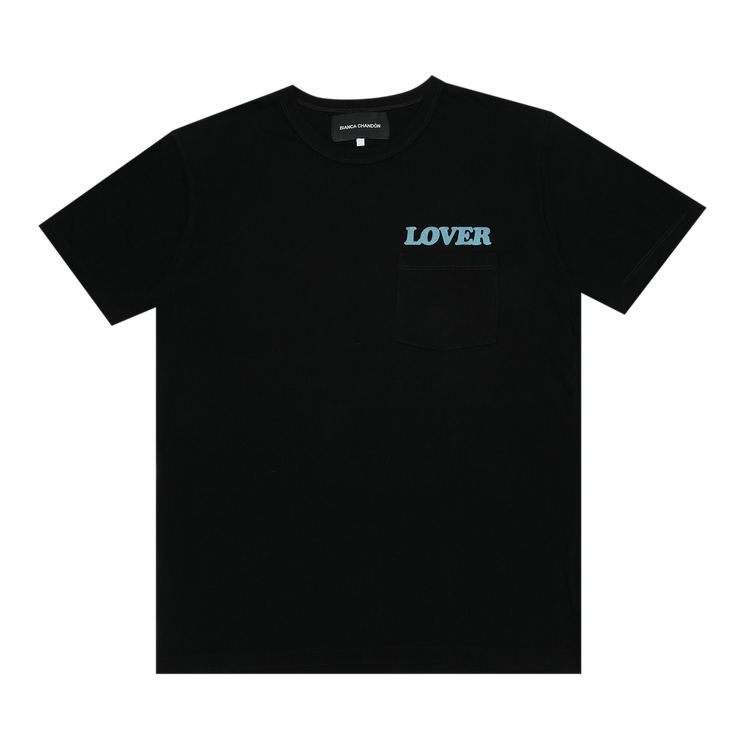 Bianca Chandôn Lover Pocket T-Shirt "Black/Baby Blue"