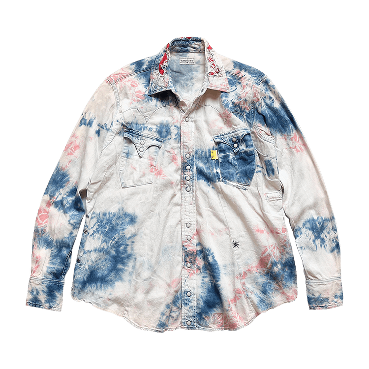 Kapital Tie Dye Denim Western Shirt "Indigo/Pink"