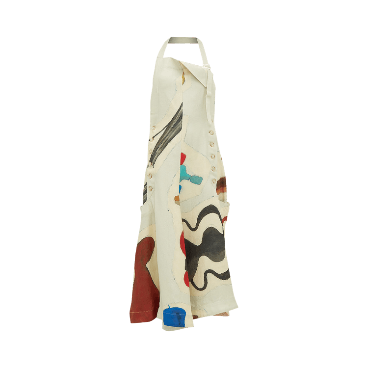 Jacquemus La Robe Tablier Print Midi Dress "Ceramic"