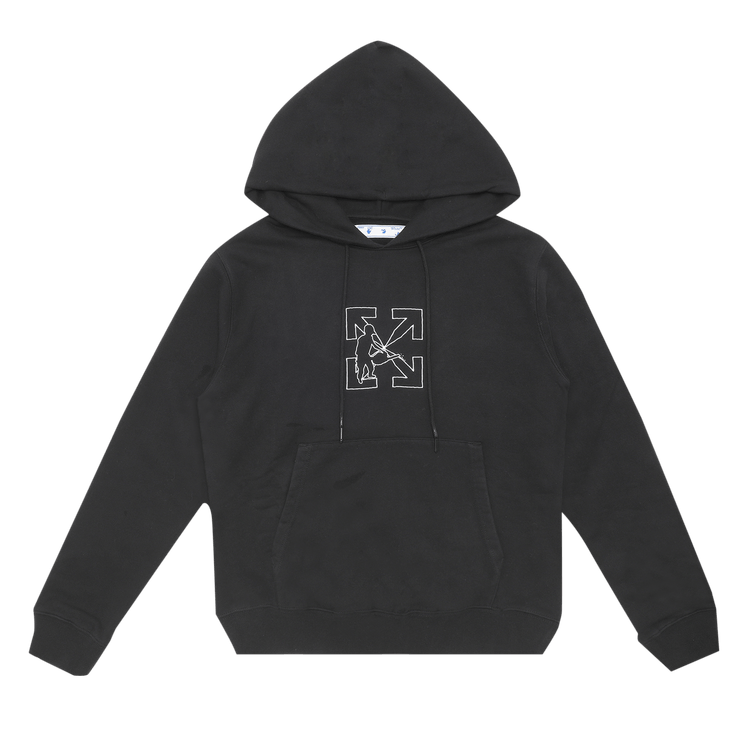 Off-White Workers Logo Slim Hoodie "Black/White"