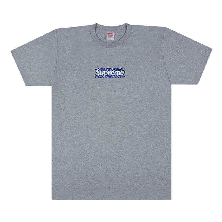 Supreme Bandana Box Logo Tee "Heather Grey"