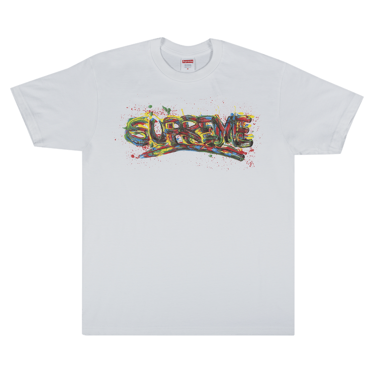 Supreme Paint Logo Tee "White"
