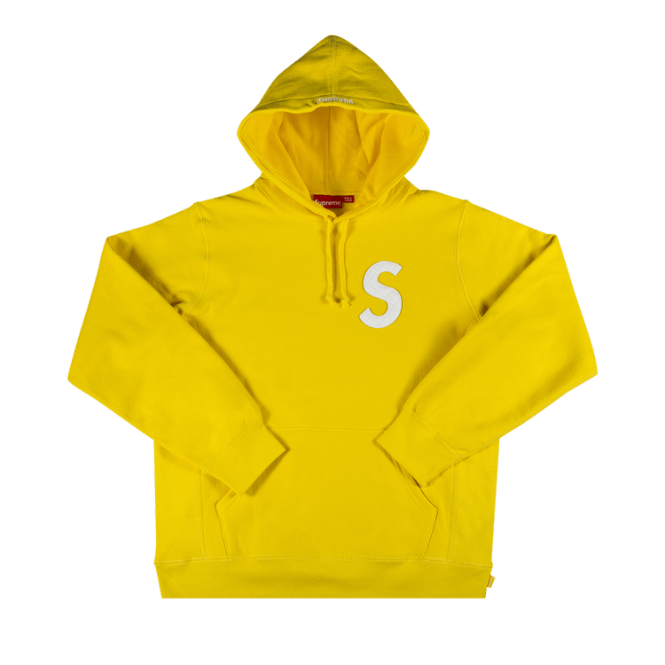 Supreme S Logo Hooded Sweatshirt "Yellow"