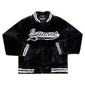 Supreme Faux Fur Varsity Jacket "Black"
