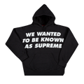 Supreme Known As Hooded Sweatshirt "Black"