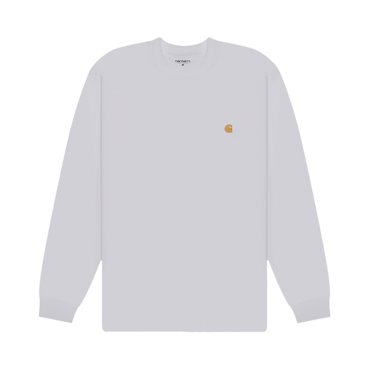 Carhartt WIP Long-Sleeve Chase T-Shirt "White/Gold"