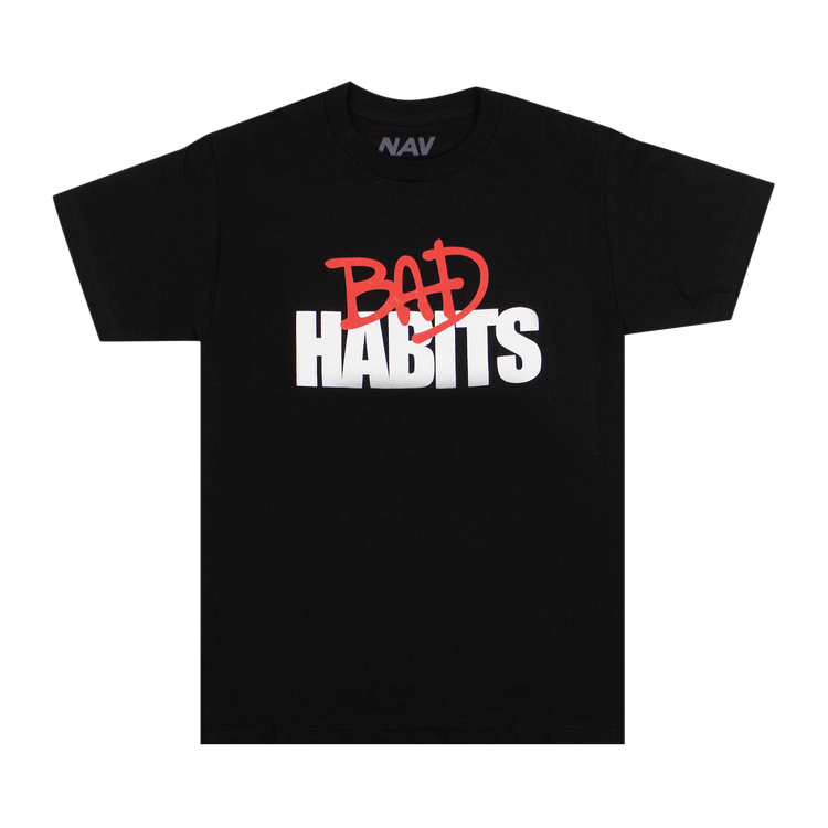 Vlone x Nav Bad Habits Drip Short-Sleeve T-Shirt "Black"