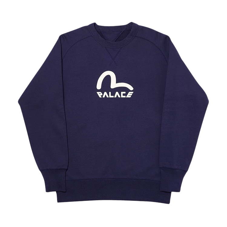 Palace x Evisu Reversible Crew "Navy"