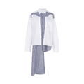 JW Anderson Double Placket Gingham Patchwork Shirt "White"