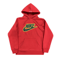 Supreme x Nike Leather Appliqué Hooded Sweatshirt Red "Red"