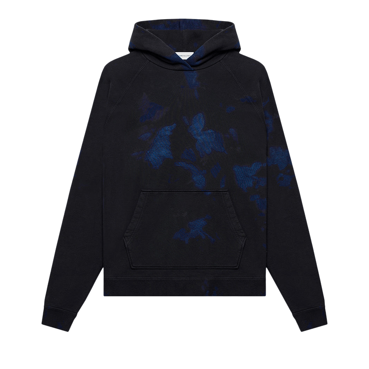 John Elliott Double Dye Raglan Hoodie "Indigo Black"