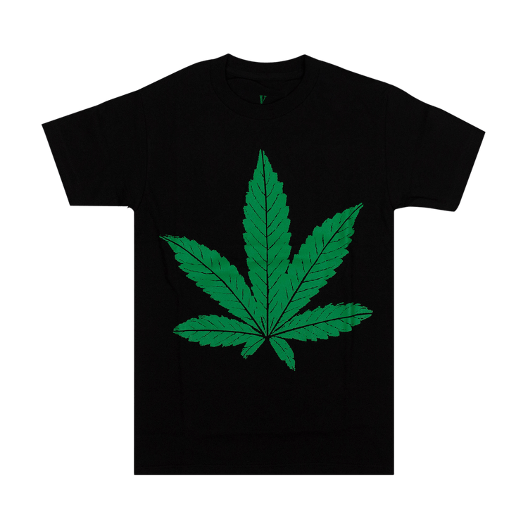 Vlone Weed Leaf Short-Sleeve T-Shirt "Black"