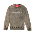 032C Acid Wash Embroidered Crewneck "Brown"