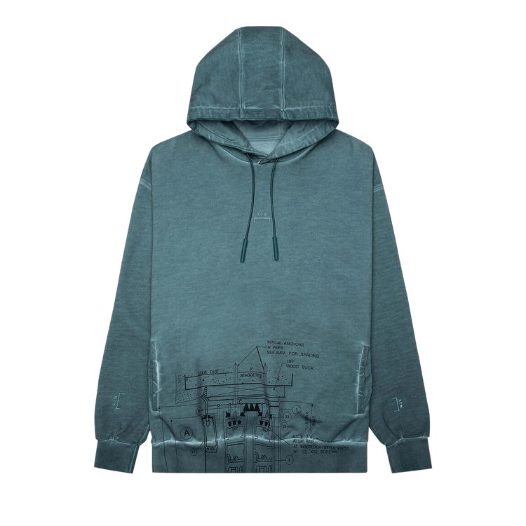 A-Cold-Wall* Jumper Blueprint Hoodie "Deep Teal"