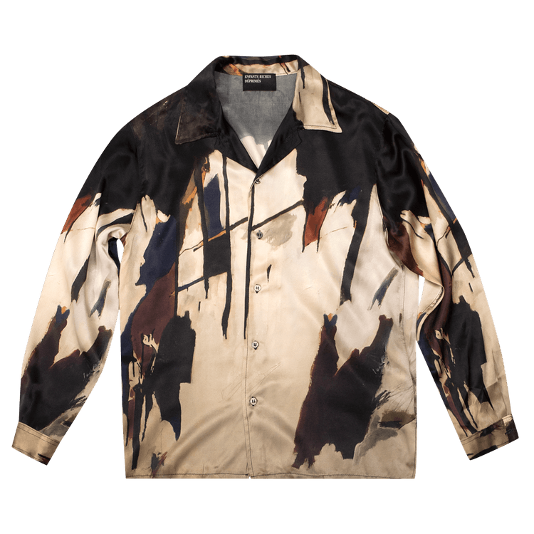 Enfants Riches Déprimés I Made This Painting Print Silk Shirt "Cream/Multi"