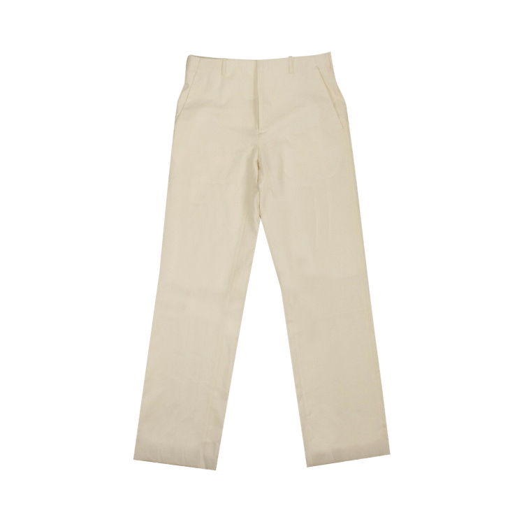 Dior Classic Wool Tailored Straight Leg Pants "Ivory"