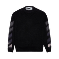 Off-White Diag Brushed Mohair Crewenck "Black"
