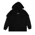 Off-White Barrel Worker Double Tee Hoodie "Black/White"