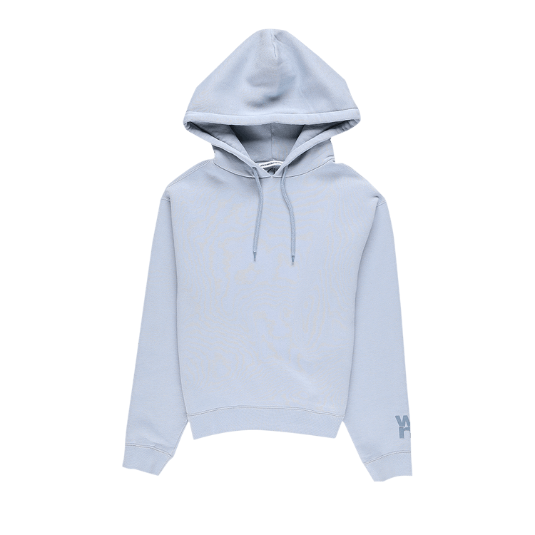 T by Alexander Wang Foundation Terry Logo Hoodie "Slate Blue"