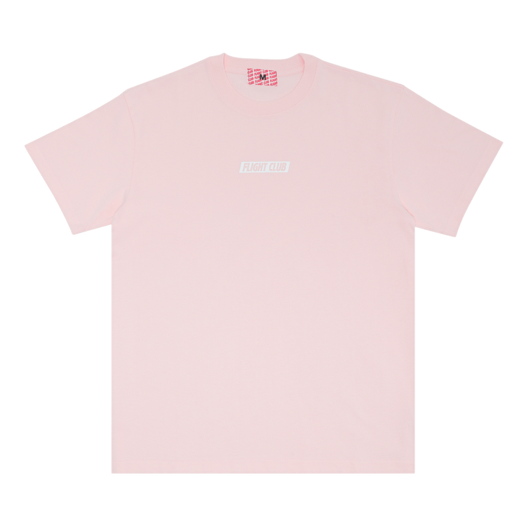 Flight Club Slant Logo Tee "Baby Pink/White"