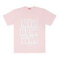 Flight Club Never Let You Down Tee "Baby Pink/White"