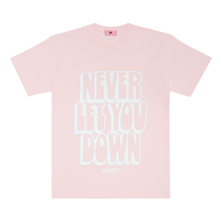 Flight Club Never Let You Down Tee "Baby Pink/White"