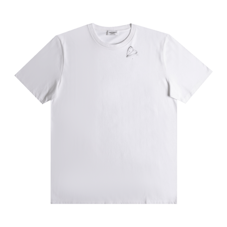 Saint Laurent Heart Logo T-Shirt "White"