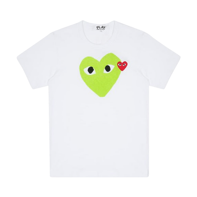 Comme des Garçons PLAY Heart Logo T-Shirt "White/Green"