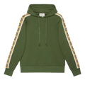 Gucci Tape Detail Popover Hoodie "Asparagus Green"