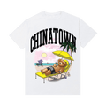 Chinatown Market Smiley Beach Bear T-Shirt "White"
