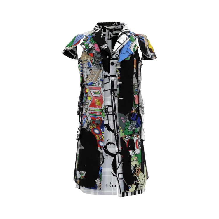 Comme des Garçons Digital Print Reconstructed Coat "Multicolor"