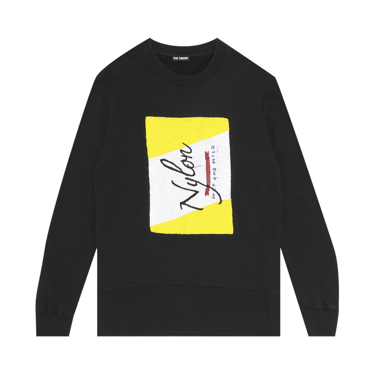 Raf Simons Nylon Sequined Sweatshirt "Black"