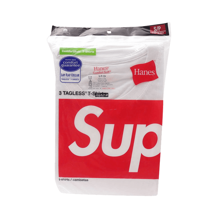 Supreme x Hanes Tagless Tees (3 Pack) "White"
