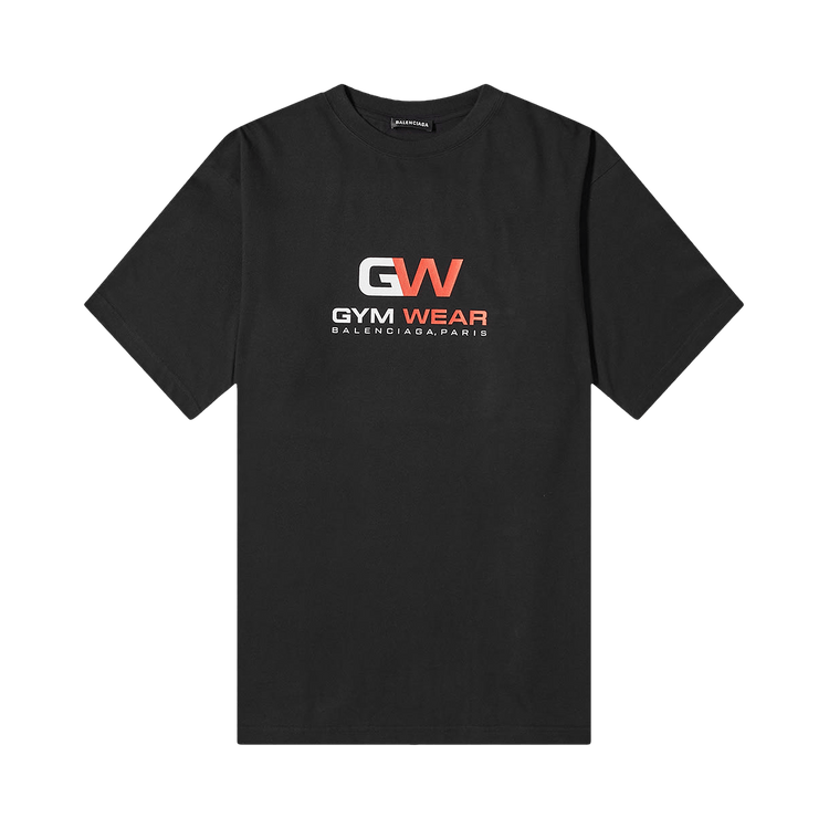 Balenciaga Gym Wear Logo Tee "Black"