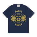 Gucci Disk Print Oversize T-Shirt "Inchiostro/Yellow"