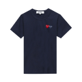 Comme des Garçons PLAY Double Heart Tee "Navy"