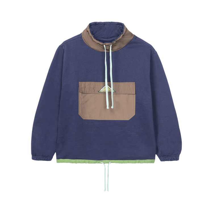 Brain Dead Post Earth Syndrome Scuba Neck Fleece "Navy"
