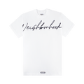Neighborhood Script Tee "White"