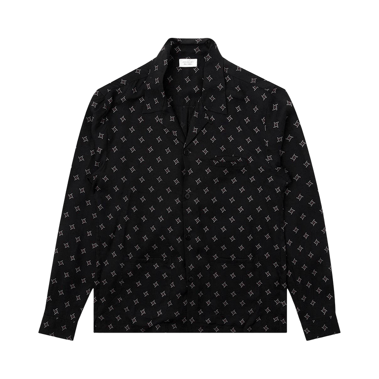 John Elliott Long-Sleeve Smoking Shirt "Black Dot"