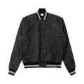 John Elliott Cropped Baseball Jacket "Charcoal Tweed"