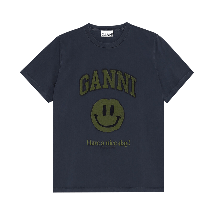 GANNI Basic Cotton Jersey Tee "Phantom"
