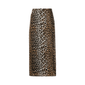 GANNI Printed Georgette Skirt "Leopard"