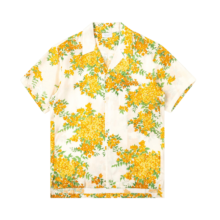 John Elliott Bowling Shirt "Off White Bougainvellea"