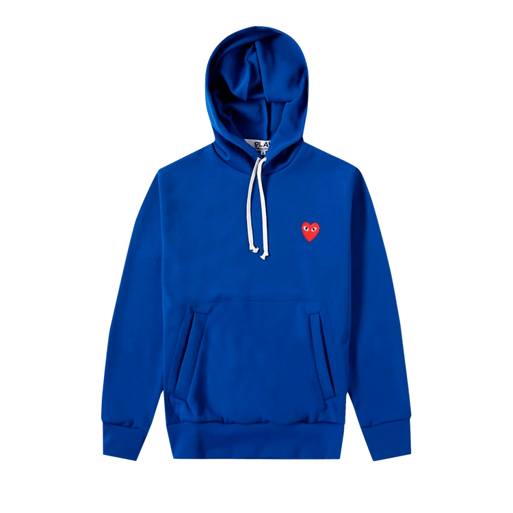 Comme des Garçons PLAY Logo Patch Hooded Sweatshirt "Navy"