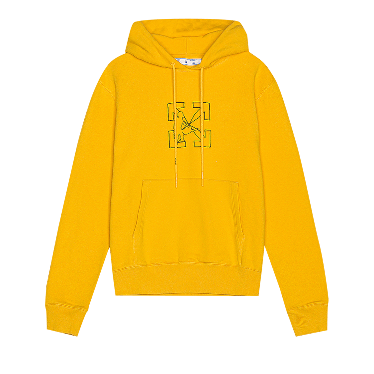 Off-White Workers Logo Slim Hoodie "Yellow/Black"