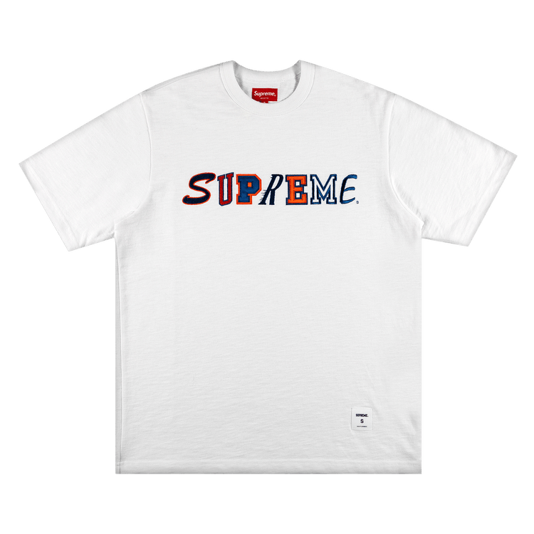 Supreme Collage Logo Short-Sleeve Top "White"