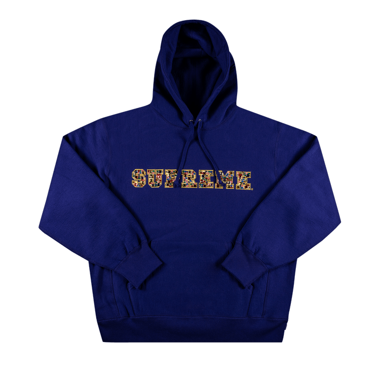 Supreme Jewels Hooded Sweatshirt "Dark Royal"