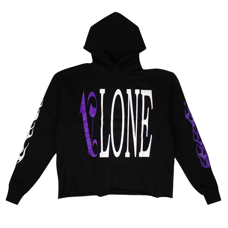 Vlone x Palm Angels Logo Hooded Sweatshirt "Black/Purple"